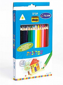 עפרונות צבעוניים עבים גמבו 12 יחידות אומגה עפרונות צבעוניים עבים גמבו 12 יחידות אומגה