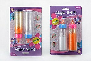 זוג בקבוקי חלב קסם בלוח זוג בקבוקי חלב קסם בלוח