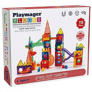 מגנטים לונה פארק פליימאגר 118 חלקים מגנטים לונה פארק פליימאגר 118 חלקים